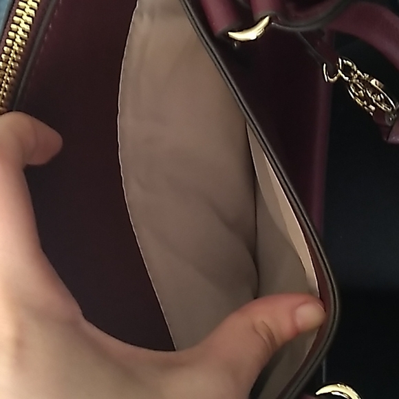 Maroon and Gold Nine West Handbag - Picture 4 of 6